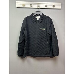 Page & Tuttle Jacket Womens‎ XL Black Quilted Zip Delta Community Credit Union